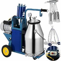 25L Electric Milking Machine For Goats Cows WithBucket 12Cows/hour Milker Cattle