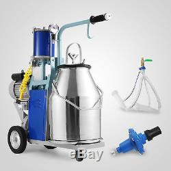 25L Electric Milking Machine For Goats Cows WithBucket 550W 2 Plug 1440RPM GOOD