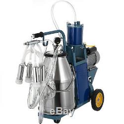 25L Electric Milking Machine For Goats Cows WithBucket Sheep 12Cows/hour Piston