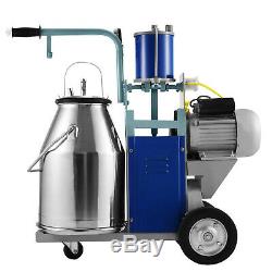 25L Electric Milking Machine For Goats Cows WithBucket Sheep 12Cows/hour Piston