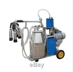 25L Electric Milking Machine Milker For farm Cows Bucket Stainless Steel Farming