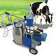 25l Electric Milking Machine With Bucket Automatic Milker 10-12 Cows/h For Farm