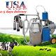 25l Electric Milking Unit Milker For Farm Cows Bucket Cattle Dairyusa Seller