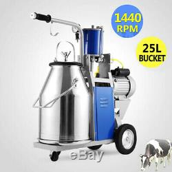 25L Farm Electric Cow Milking Machine 110V 550W 1440rpm/min 304 Stainless Steel
