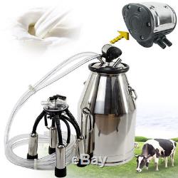 25L Milker Bucket Tank Milking Barrel with L80 Pneumatic Pulsator For Farm Cows