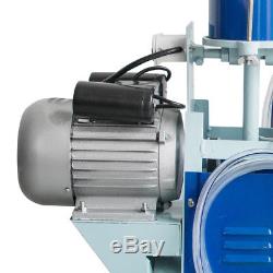 25L Milker Piston Vacuum Pump Electric Milking Machine For Farm Cows Bucket US