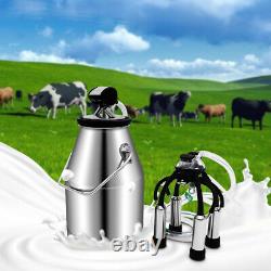 25L Milking Machine Dairy Cow Milker Professional Stainless Steel Bucket Tank