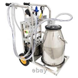 25L Milking Machine Portable Electric Single Cow Milking Machine Dairy Farm 110V