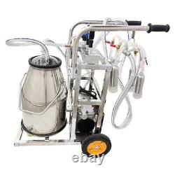 25L Milking Machine Portable Electric Single Cow Milking Machine Dairy Farm 110V