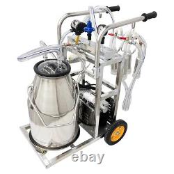 25L Milking Machine Portable Electric Single Cow Milking Machine Dairy Farm 110V