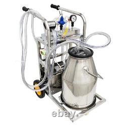 25L Milking Machine Portable Electric Single Cow Milking Machine Dairy Farm 110V