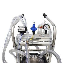 25L Milking Machine Portable Electric Single Cow Milking Machine Dairy Farm 110V