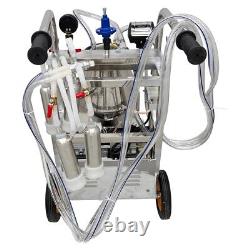 25L Milking Machine Portable Electric Single Cow Milking Machine Dairy Farm 110V