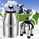 25l Milking Machine For Dairy Cow Portable Professional Pail Stainless Steel
