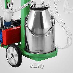 25L Mini Milking Machine for Cows 304L Stainless Steel 120V Complete System