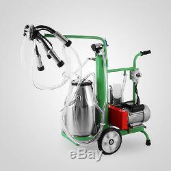 25L Mini Milking Machine for Cows 304L Stainless Steel 120V Complete System