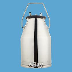 25L Portable Cow Milker Bucket Tank Milking Machine 304 StainlessSteel Farm tool