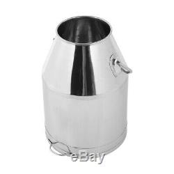 25L Portable Dairy Cow Milker Milking Machine Bucket Tank Barrel StainlessSteel