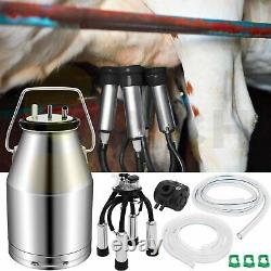 25L Portable Electric Milking Machine with Double Vacuum Pump For Cows Cattle
