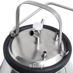 25L STAINLESS STEEL Electric Cows Bucket Dairy Milking Machine Milker A quality