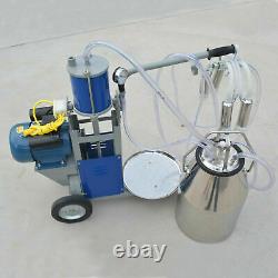 25L Vacuum Pump Electric Milking Machine For Cow Sheep Goat + Bucket 0.55KW