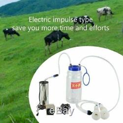 2L Electric Barrel Cows Portable Milking Machine Vacuum Pump Milker Tank Tool