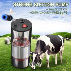 2L Electric Milking Machine Cow Goat Milker Stainless Steel Tank Upgrade