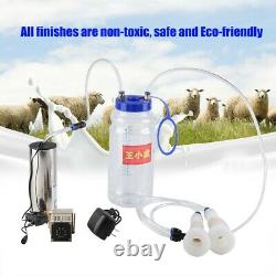 2L Electric Milking Machine Cow Sheep Goat Milker Impulse Pump Bucket US Plug