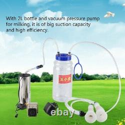 2L Electric Milking Machine Cow Sheep Goat Milker Impulse Vacuum Pump Bucket
