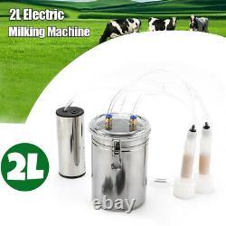 2L Electric Milking Machine Vacuum Pump Double Head For Cow Cattle Goat
