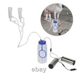 2L Goat Sheep Cow Milking Kit Portable Electric Milking Machine with 2 Pump