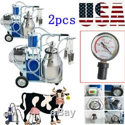 2xElectric Milking Machine For Goats Cows Bucket Automatic 25L Farmer 2019 Hot