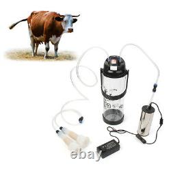3L /0.8 Gal Electric Vacuum Pump Milking Machine Portable Barrel Cow Milker 12V