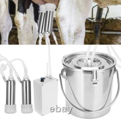 3L Farm Cow Milking Milker Machine Bucket Tank Container Barrel US Plug HOT