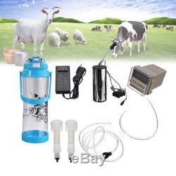 3L Milker Electric Milking Machine Farm Cow Goat Double Head Vacuum Pump Bucket