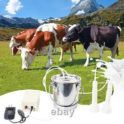 3L Vacuum Pump Electric Milking Machine Fits for Farm Cow Sheep Goat Automatic