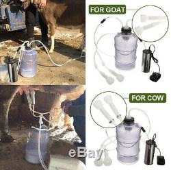 5L 24W Electric Milking Machine Cow Goat Sheep Milker Thickening Tank Double