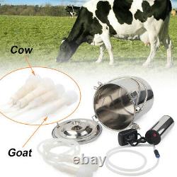 5L 24W Portable Vacuum Impulse Pump Electric Milking Machine For Cow Goat Milker