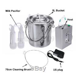5L Automatically Stop Vacuum Impulse CowithGoat Milking Machine Electric Milker