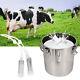 5l Cattle Milker Electric Milking Machine Farm Cow Impulse Pump Buckets