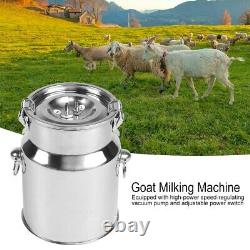 5L Cow Milker Electric Milking Machine Home Sheep Pulse Type Vacuum Pump Bucket