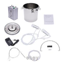 5L Dual Head Goat Cow Milking Machine Goat Milker 304 Stainless Steel Bucket