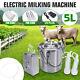 5l Dual Head Milking Machine Vacuum Impulse Pump Stainless Steel Cow Goat Milker