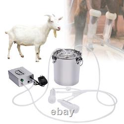 5L Dual Head Sheep Goat Cow Milking Machine Vacuum Impulse 304 Steel Pump Milker