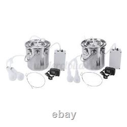 5L Dual Heads Electric Milking Machine Vacuum Impulse Pump CowithGoat Milke Tool