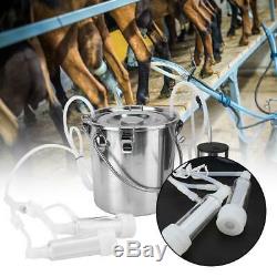 5L Electric Barrel Milking Machine Portable Vacuum Pump Cow Goat Milker Tank