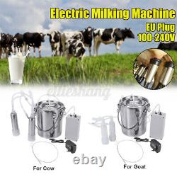 5L Electric Barrel Milking Machine Portable Vacuum Pump Cow Milker Tank