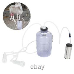 5L Electric Goat Cow Milking Kit Portable Vacuum-Pulse Pump Milking Machinef