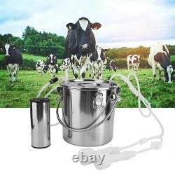5L Electric Impulse Sheep Goat Cow Milker Milking Machine Bucket 100-240V