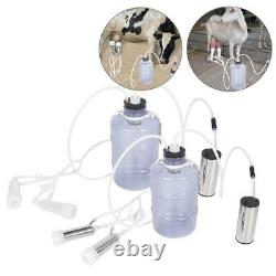 5L Electric Milking Machine Portable Vacuum Pump Cow Goat Milker Tank 100-240V
